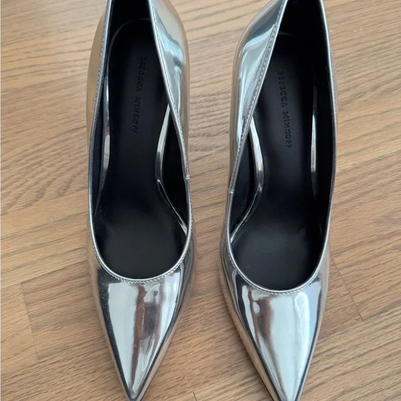 Rebecca Minkoff West Pointed Toe Metallic Pump - Picture 4 of 8